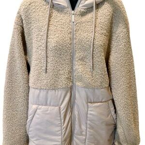Zella Cream Teddy Jacket with Hood